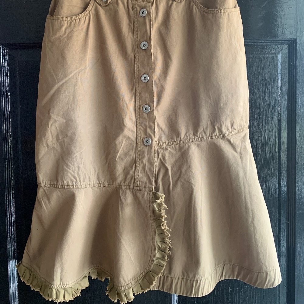 Oilily Khaki Button Up Skirt